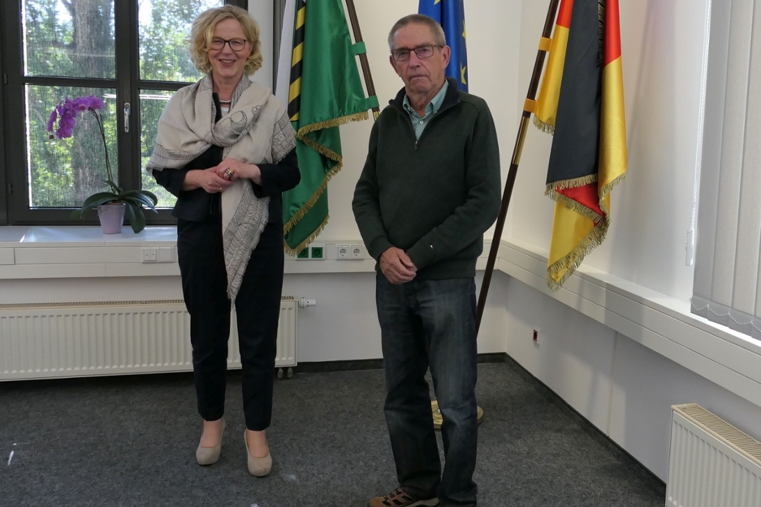 v.l.: Regina Kraushaar (Präsidentin der Landesdirektion Sachsen), Dr. Rolf Steffens (Landesnaturschutzbeauftragter Bereich Dresden)