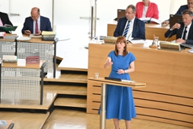 Foto: Europaministerin Katja Meier am 13.7.2022 im Sächsischen Landtag