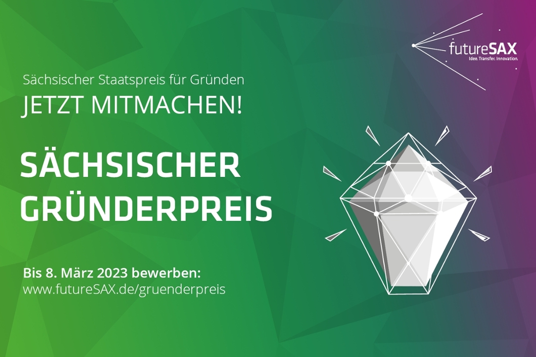 Vom 1.12.2022 bis 8.3.2023 sind innovative Geschäftsideen aus Sachsen gesucht.
