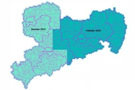 Foto: Geplante Bildflüge des GeoSN 2023 und 2024