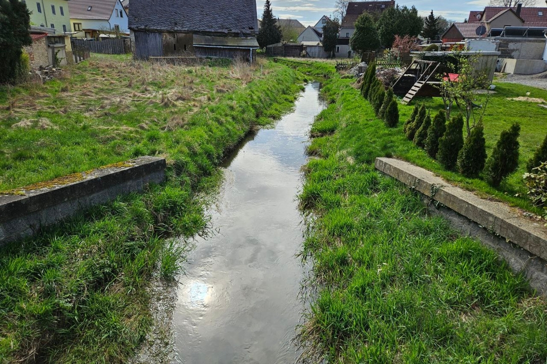Schwarze Elster in Kamenz-Wiesa an der Karl-Röseberg-Straße