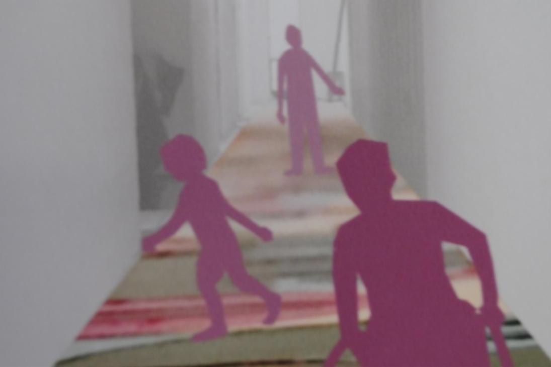 Siegerentwurf &quot;Laufbilder&quot; des Künstlers Prof. Christoph Ruckhäberle. Wettbewerb &quot;Kunst am Bau&quot;, Universität Leipzig, 
Neubau Erziehungswissenschaftliche Fakultät
Bildungswissenschaftliches Zentrum – Campus Jahnallee