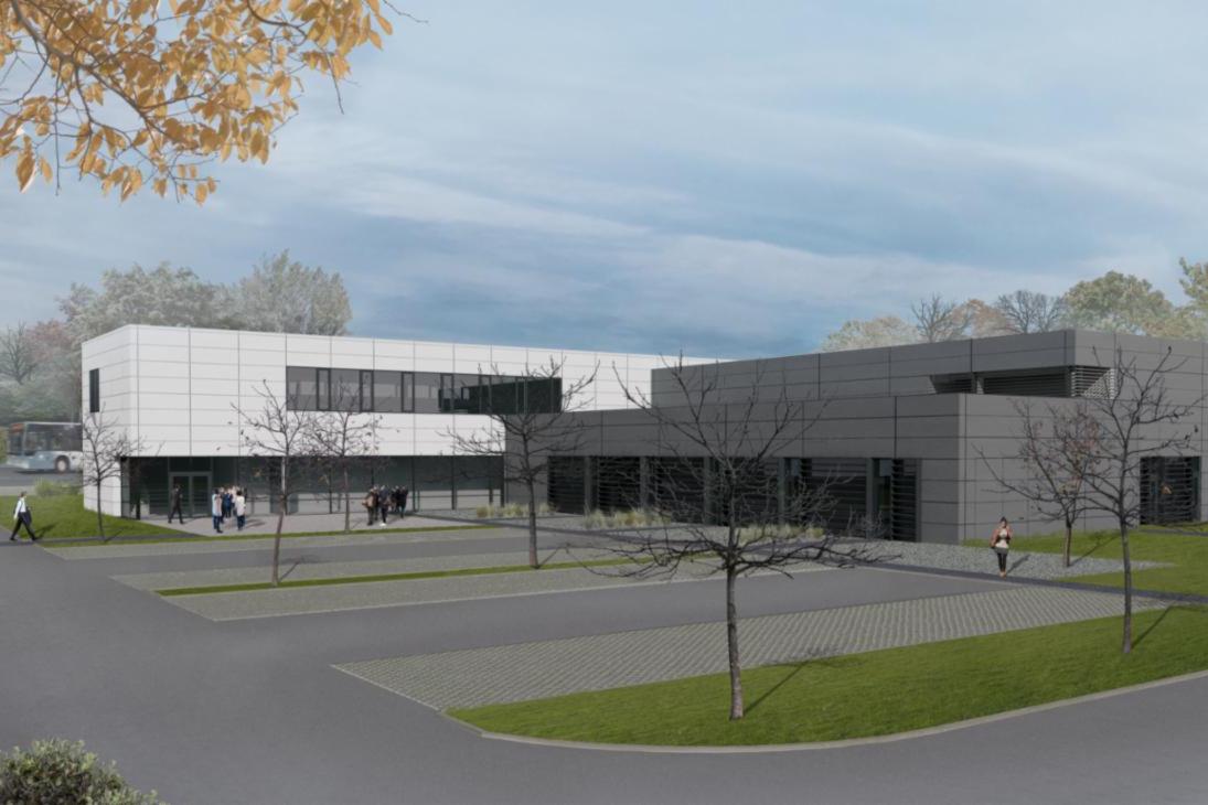 Visualisierung Neubau Laborgebäude Staatliche Studienakademie Bautzen, Entwurf kremtz Architekten Dresden