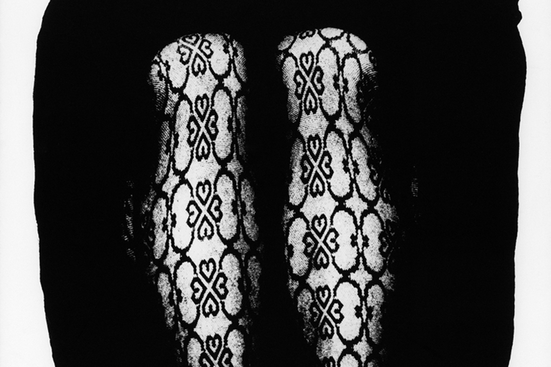 Werbeaufnahme für Strumpfwaren des VEB ESDA Thalheim, 1975