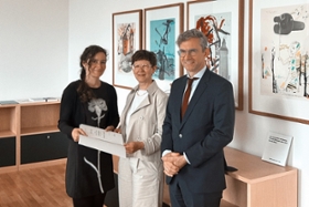 Foto: v.l.n.r.: Justizministerin Prof. Constanze Geiert, die Präsidentin des Landgerichts Dresden, Cornelia Schönfelder und der Präsident des Oberlandesgerichts, Dr. Leon Ross.