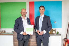 Foto: Landrat des Landkreises Görlitz, Stephan Meyer und Präsident der Landesdirektion Sachsen, Béla Bélafi