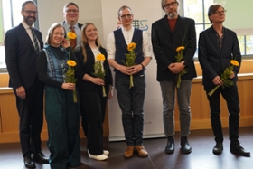 Foto: Wissenschaftsminister Sebastian Gemkow (links) verlieh heute in Chemnitz den Sächsischen Lehrpreis 2025.