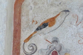 Foto: Auf 33 Tafeln werden besondere Wand- und Deckenmalereien aus ganz Sachsen gezeigt, ein Highlight sind die Malereien in der Burg Rabenstein.