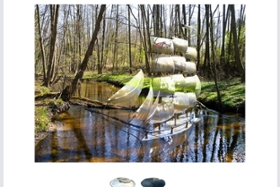 Foto: Kunstwerk von Roland Nagel im Perlmuttermuseum in Adorf