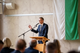 Foto: Eckart Stinshoff, der neue Präsident des Verwaltungsgerichts Leipzig, bei seiner Antrittsrede