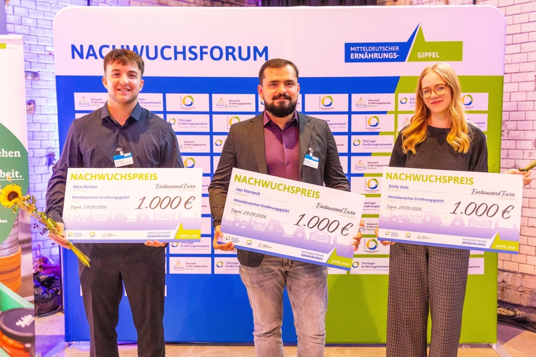 Die Preisträger von links nach rechts: Nico Richter, Jan Ferdinand Horneck, Emily Kutz.