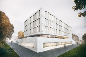Foto: Visualisierung der fertigen Bibliothek und des Archives für die Hochschule Mittweida