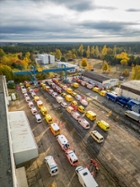 Foto: Drohnenaufnahme der Rettungsfahrzeuge bei der MuRe26